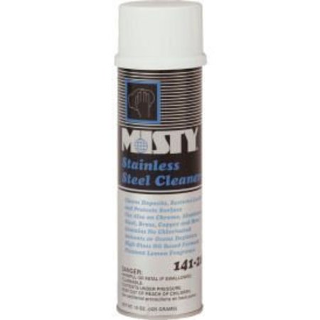 AMREP Misty Stainless Steel Cleaner, 15 oz. Aerosol Can, 12 Cans - 1001541 1001541